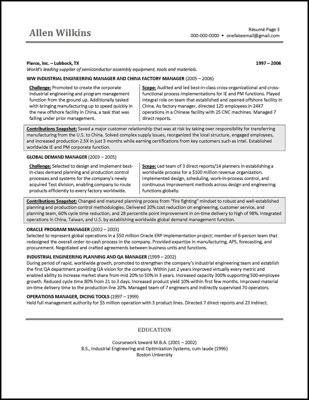 executive vice president resume examples
