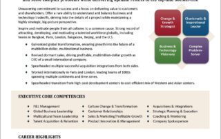 C level Executive Resume Page 1