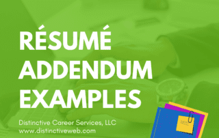 resume addendum examples