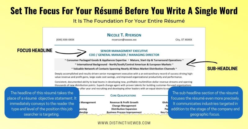 Set The Focus For Your Resume Before You Write A Single Word