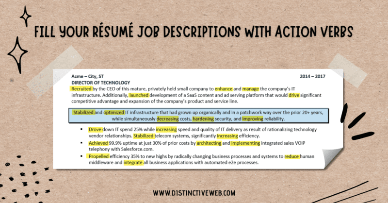 Fill Your Resume Job Descriptions With Action Verbs