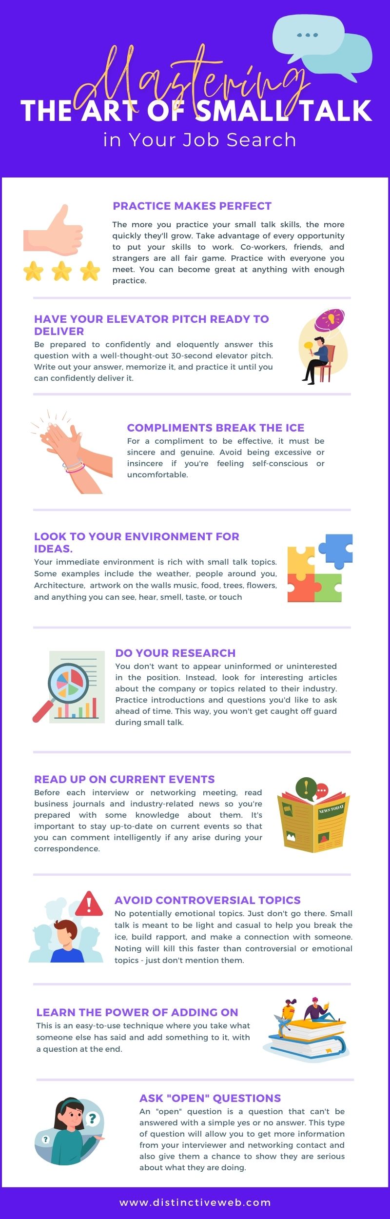 Mastering the Art of Small Talk in Your Job Search Infographics