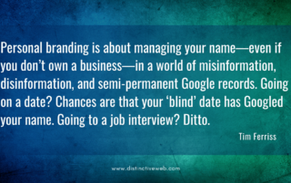 Landing a job and online presence quote